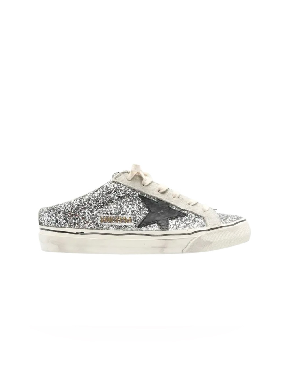 Golden Goose Super Star Sabot. Size 37. Glitter silver/ice/black
